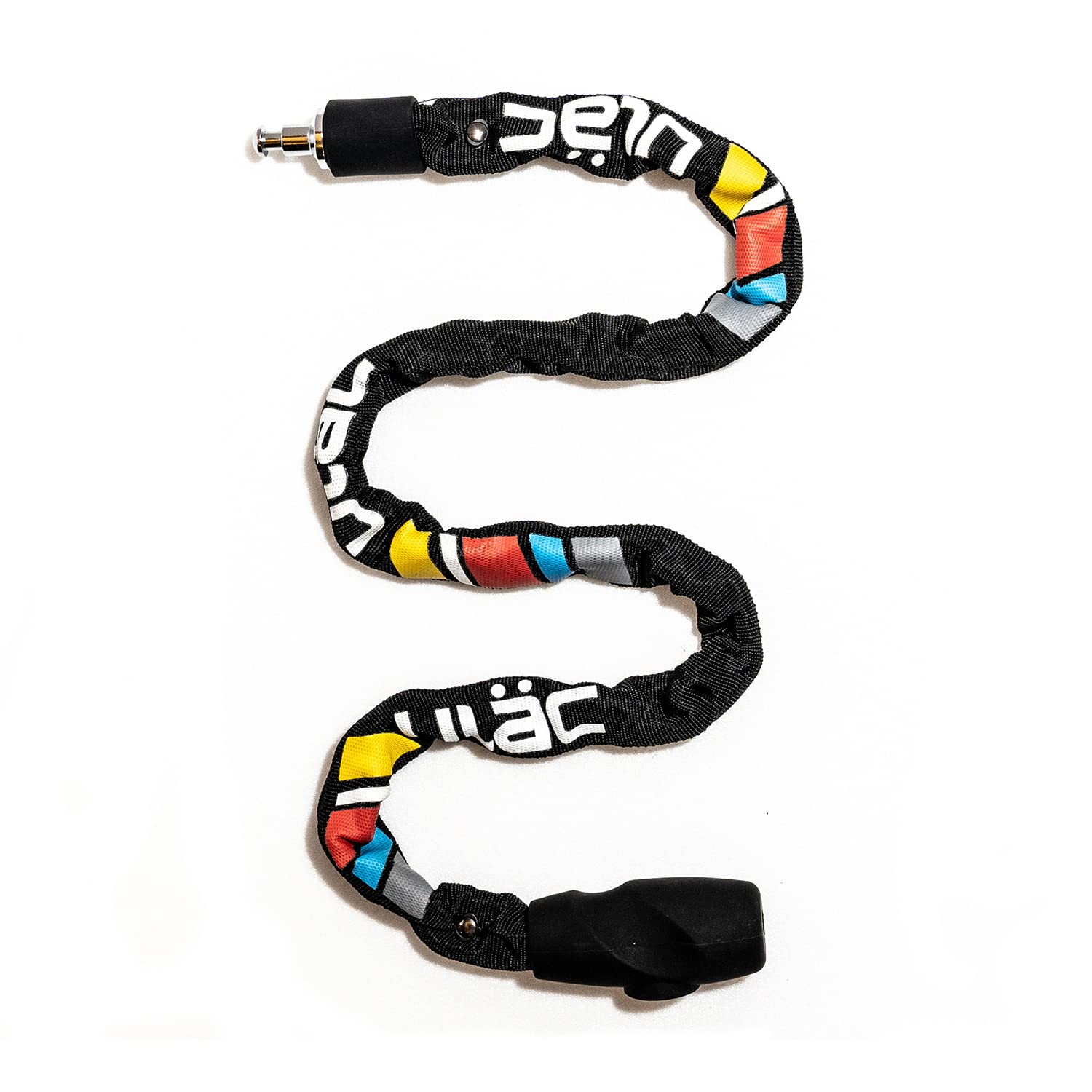 Lucchetto Alta Sicurezza Bici Scooter Moto Monopattino Chiave Catena 7mm Acciaio Nylon 100cm Antifurto Protezione Tagli Pressioni Leggero Pratico Resistente Moderno Urbano Robusto