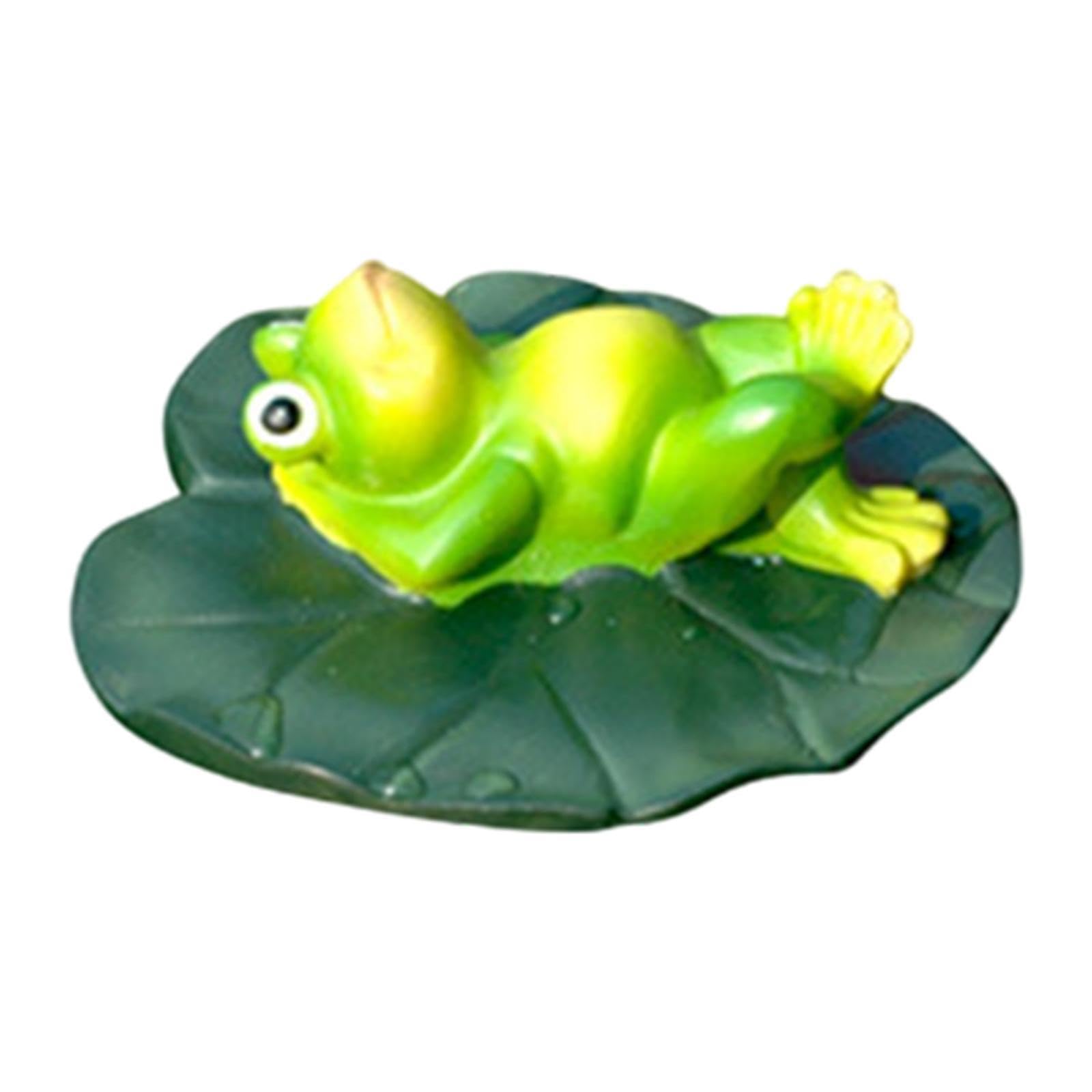Amazon.co.jp: Stgfyxgs 池の水に浮かぶカエルの置物 装飾品 ギフト