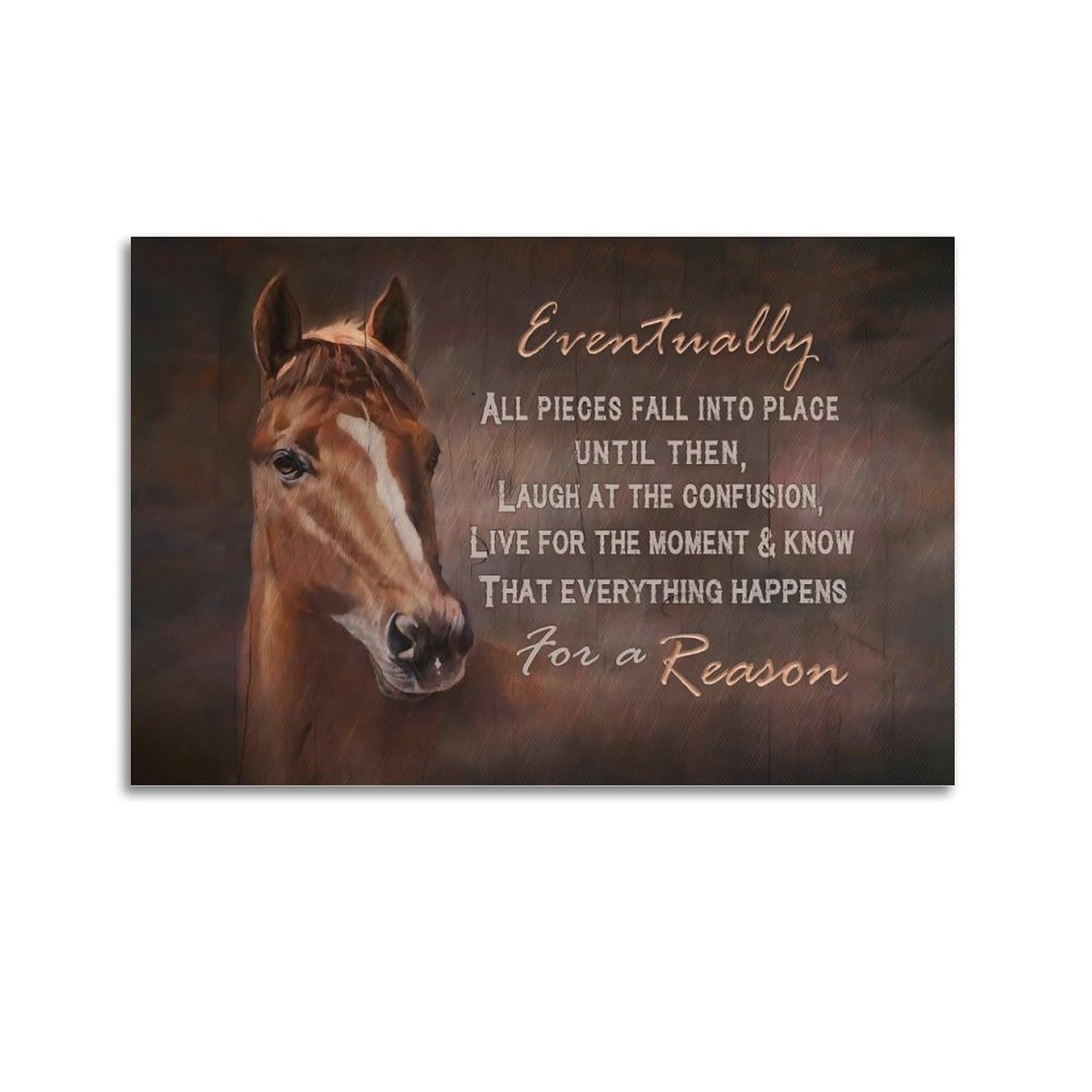 xiaoxiaoshen Everything Happens Motivational Canvas Poster Wall Art Prints Room Aesthetic Murals Bedroom And Living Decorations 20x30inch(50x75cm)