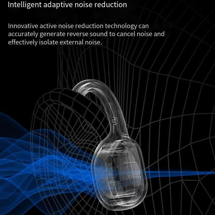 Bone Conduction Headphones Wireless Bluetooth 5.3 Open Ear Headphones Noise Cancelling with Microphones,IPX5 Waterproof Sports Headphones for Gym Workout Swimming Running Cycling,Black,24g