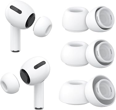 3-Pairs Replacement Ear Tips for AirPods Pro 2nd/1st Generation with Noise Reduction Hole, Non-Slip Soft Silicone Earbuds for AirPods Pro 2 /1st with Portable Storage Box S/M/L