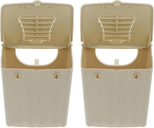 STOBOK Caja nido de pájaros de plástico, 2 unidades, caja de cría de loros, caja de cría de pájaros, caja de jaula para periquitos y cacatúas, 5.1 x