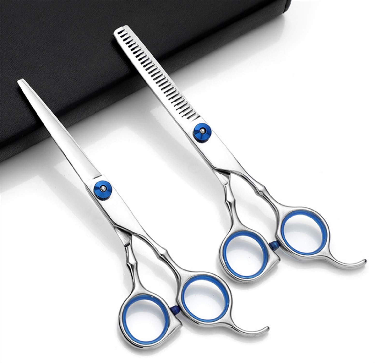 RWRAPS Ensemble de Ciseaux de Coupe de Cheveux Professionnels, Ciseaux Amincissants de 6 Pouces, Peigne de Rasoir, Pince à Cape, kit de Coiffure, Coiffeur, barbier, 11 pièces