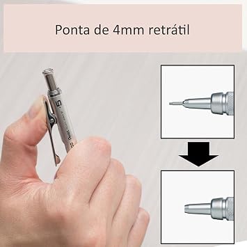 Pentel 0.7 mm - Metal Body, Hidden tip, Versatile for Technical Drawing and Writing