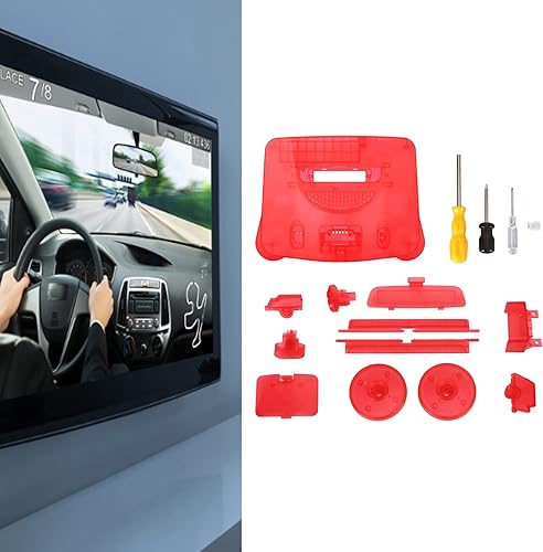 Miniatura 5 de Carcasa protectora para consola de videojuegos retro N64, carcasa de repuesto para consola de juegos N64, carcasa translúcida, juego de carcasa de