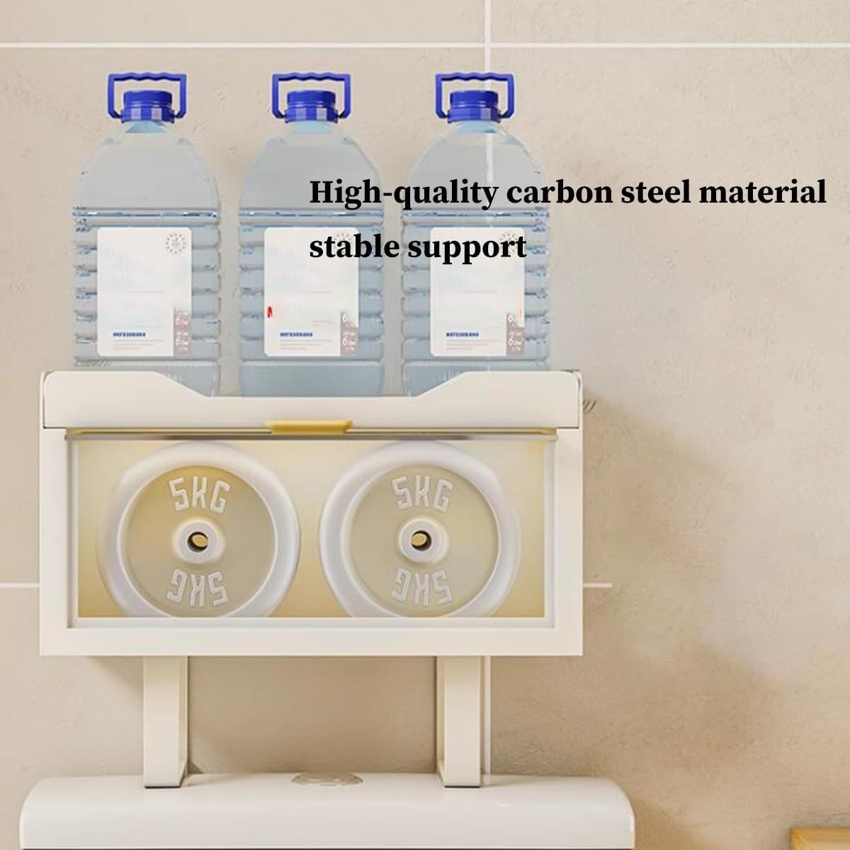 2-Tier Over The Toilet Storage Shelf with Doors, Over Toilet Bathroom Organizer Modern, Above Toilet Storage with Non-Trace Adhesive, No Drilling Toilet Organizer (Color : /Beige) (/Black One Size)