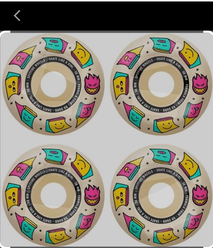 Rodas Spitfire Formula Four, 99 Duros, Desenho Colorido, Conjunto