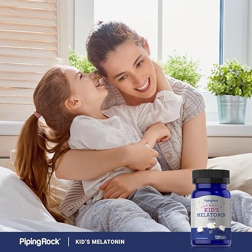 Miniatura 6 de Piping Rock Melatonina para niños de 1 mg | 120 tabletas masticables | Suplemento para niños | Vegetariano, sin OMG, sin gluten
