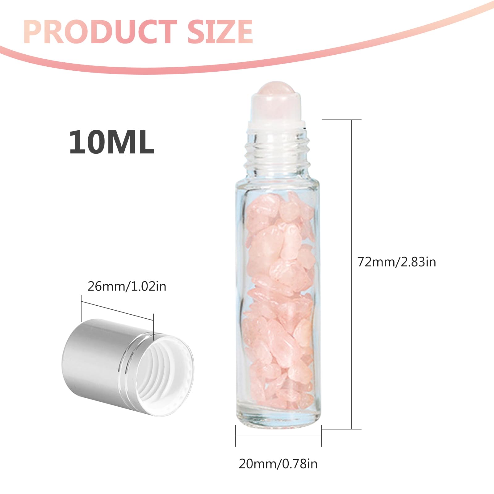 Roll on Vuoto per Oli Essenziali, 10 Pieces Roll on Vuoto, 10 Ml Bottiglie Di Olio Essenziale, Bottiglie Flaconcini Vuoti per Oli Essenziali, Roll on Bottiglie Di Profumo Vetro per Oli Essenziali