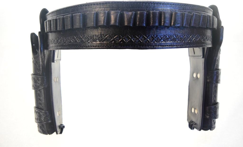 Gun Holster & Belt Cowboy Western Style Rig .44/.45 Cal Double Crossdraw Holster Standard Long Barrel
