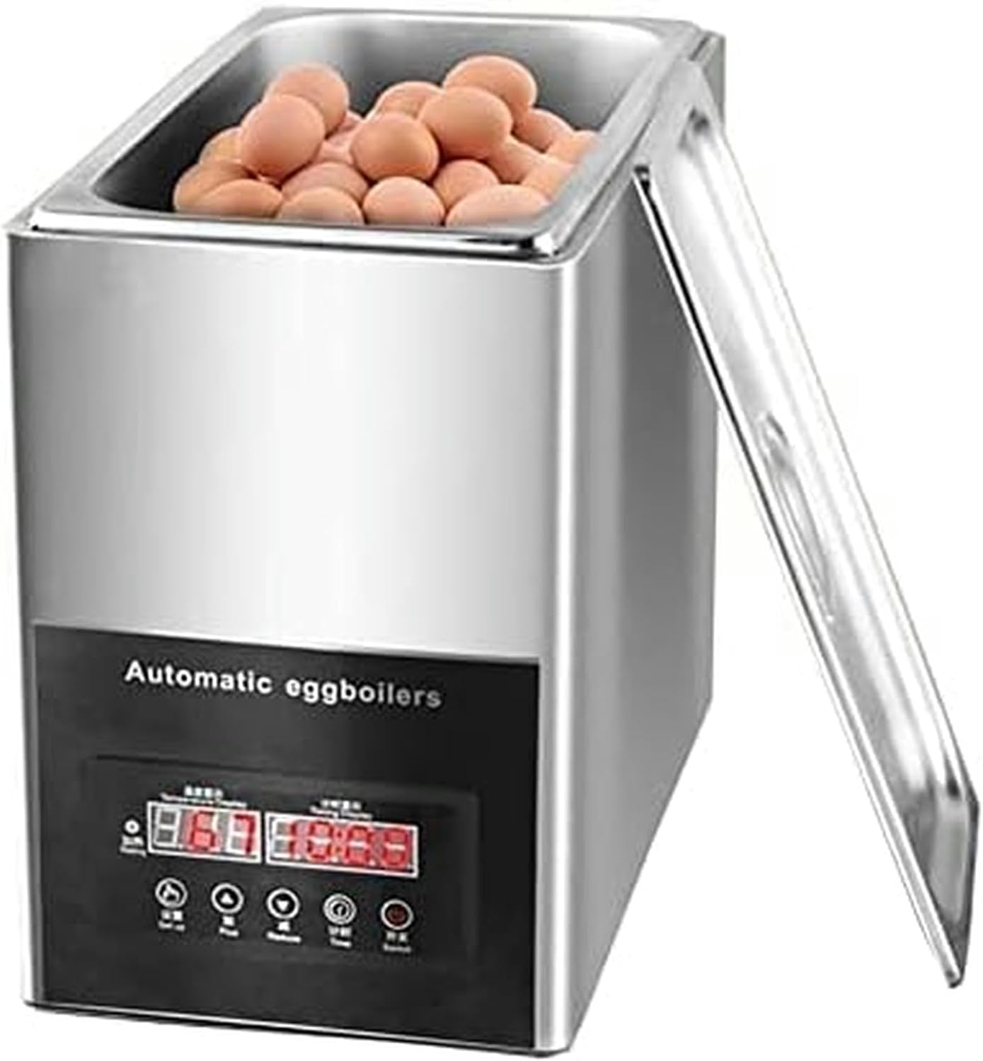 Commercial Hot Spring Egg Cooker, 50Pcs Intelligent Egg Boiler Cooker 9L Large Capacity Automatic Half-Boiled Egg Soft-Boiled Egg Machine,