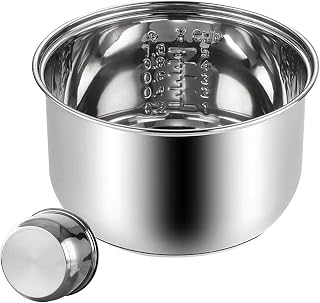 Stainless Steel Rice Cooker Inner Pot Replacement, Non-Stick, Durable, Even Heating, Universal Fit for Multi-Cookers, Available in 1.6L–5L, Compatible with Most Rice Cookers (1.6L)