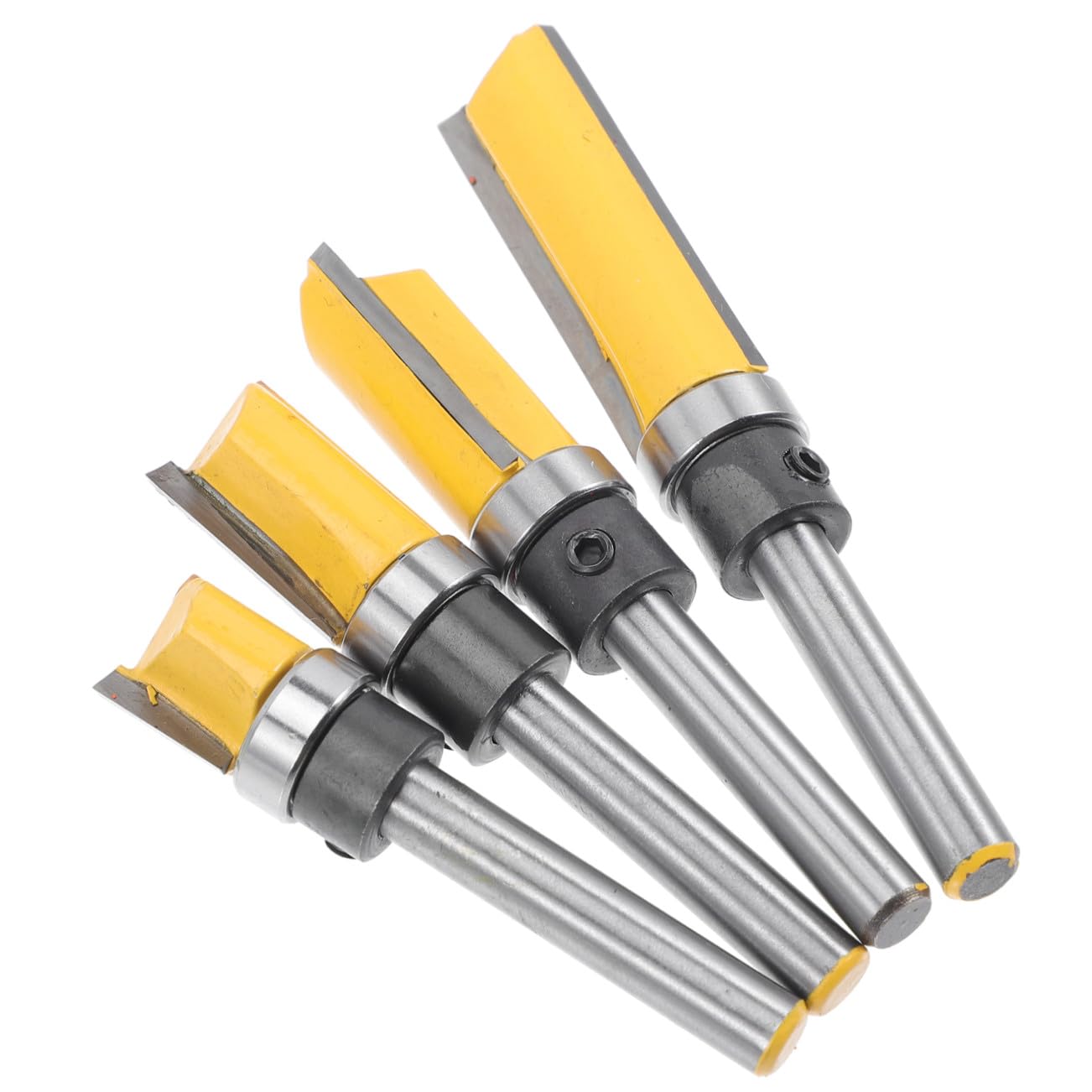 WOONEKY Trim Router Bit 6mm Milling Cutter for Woodworking Bearing Flush Trim Bits Template Guide Cutter Flush Woodworking Tool