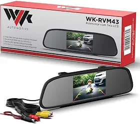 Espelho Retrovisor Automotivo com Tela LCD 4.3 para Câmeras