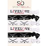 Field Hockey Hair Accessories, Field Hockey Hair Ties, No Crease Field Hockey Hair Elastics Set, Gift for Girl Field Hockey PlayersHockey Hair Accessories