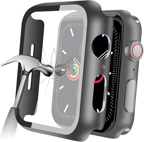 Miniatura 1 de YMHML Funda compatible con Apple Watch de 1.496in Series 321 con protector de pantalla de vidrio templado integrado, protector delgado, cobertura