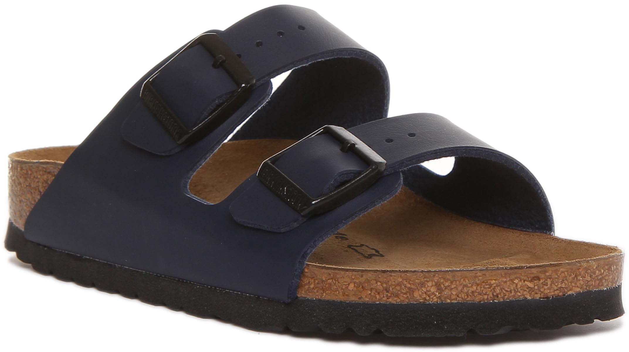 Birkenstock Arizona Ladies Navy Womens Slide Sandals 5175370 in a Plain Man-made in Size 40