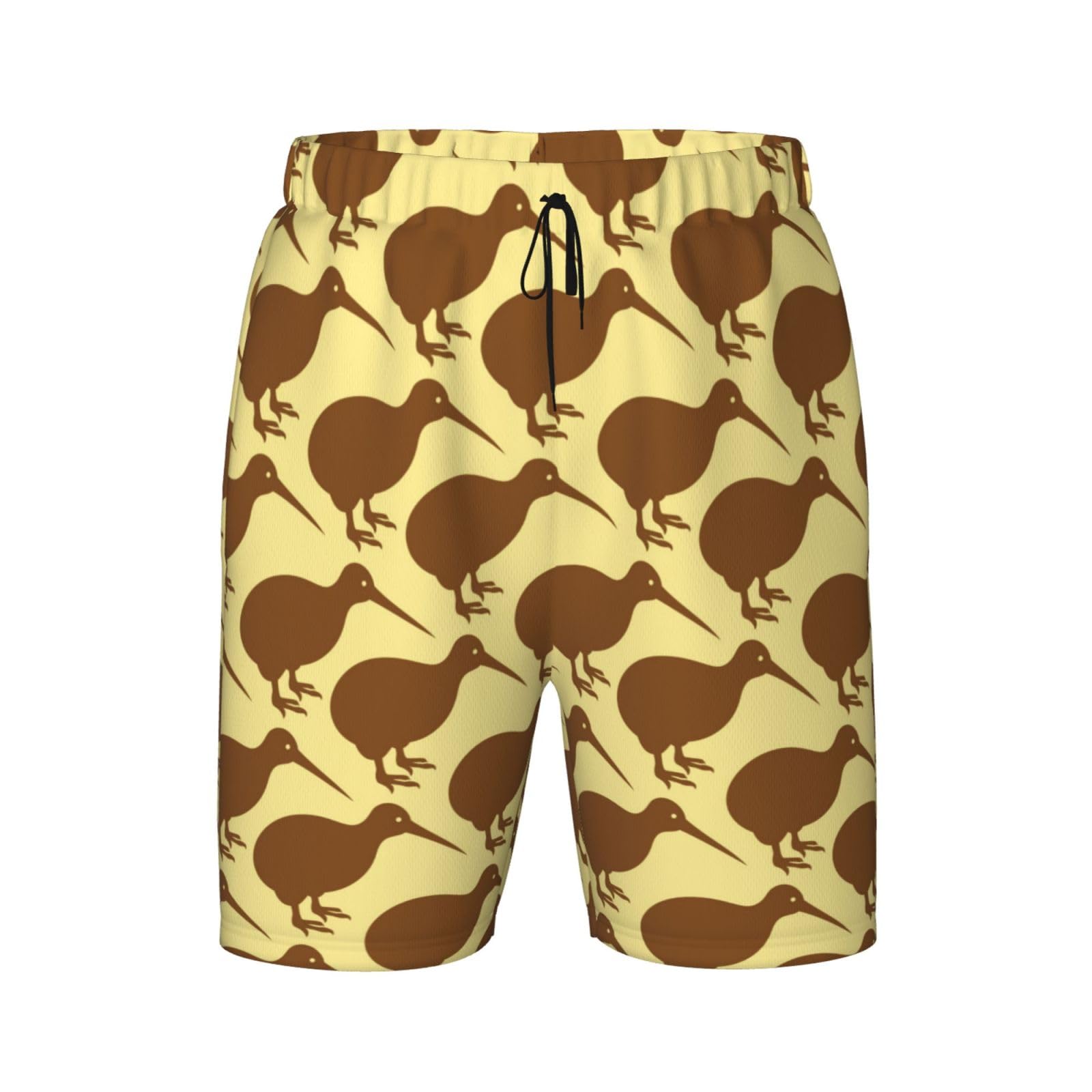 Ahdyr Kiwi Birds Boys Swim Trunks with Compression Liner Kids Swimwear Bathing Suits Board Shorts Teen Beach Shorts 7-20 T