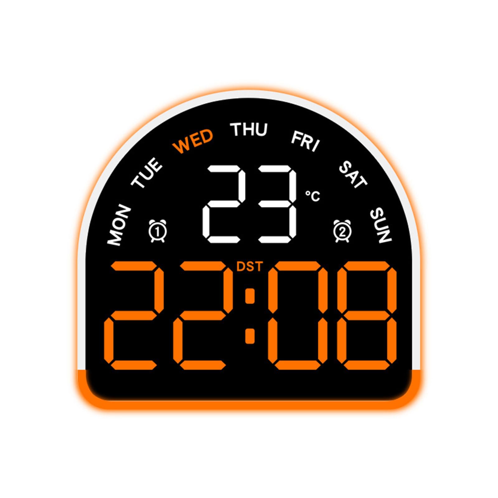Tsophreniq Alarm Clocks Bedroom Digital Desk Clock for Bedside Nightstand Digital Alarms with Day of Week Temperature Alarm for Bedroom