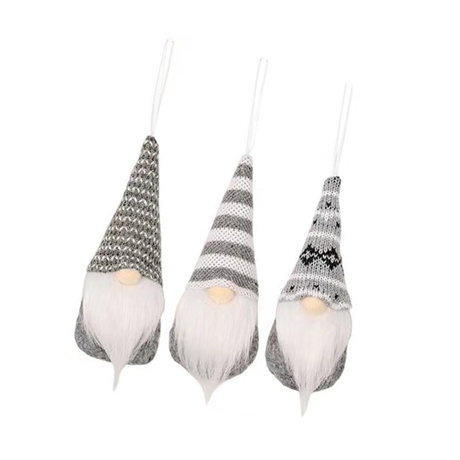 Jazuaiao Knitted Hat Gnomes Doll Unique Dwarf Hanging Decoration Knit Cloth Christmas Ornament for Holiday Homes Party Traditional Gnomes Tree Decoration