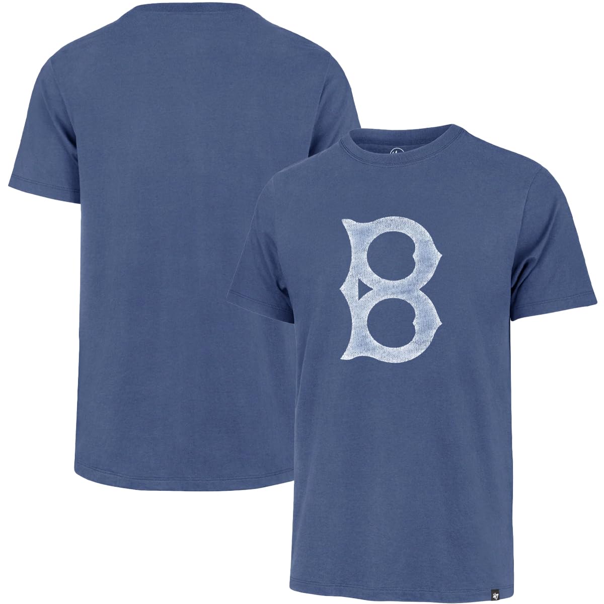 47 Brand MLB Men's Vintage Franklin Cooperstown Team Color Primary Logo Short Sleeve Baseball T-Shirt, Los Angeles Dodgers, XL
