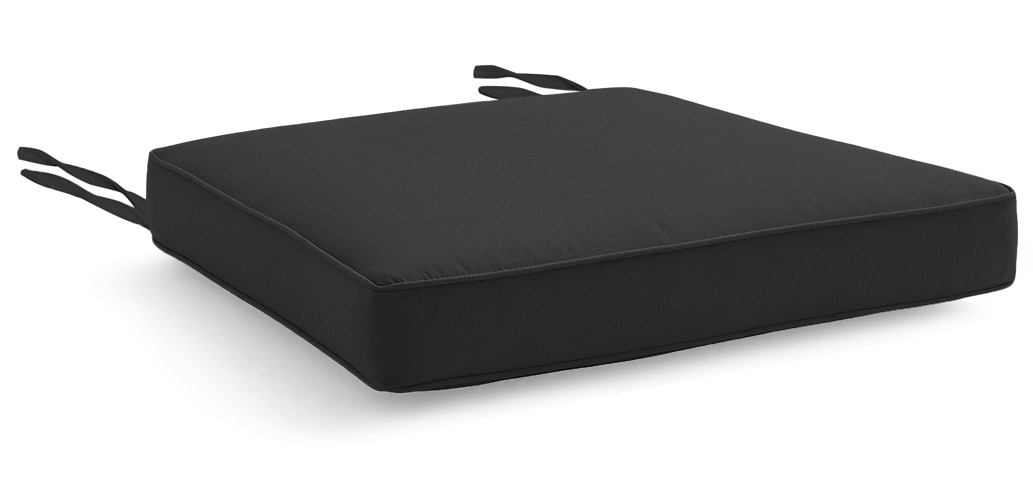 Water Resistant Chair Cushions with Ties for Indoor and Outdoor Use - Patio Furniture Seat Pads with Durable Polyester Fabric - Ideal for Dining, Lawn, Garden, Coffee Shop (44 x 50 x 5cm, Mink)