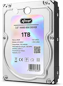 HD Interno 1TB SATA III 6 Gb/s 7200 RPM 3,5″ Compatível com Desktop, PC Gamer, DVR/CFTV Armazenamento de Fotos/Vídeos/Backup (1, TB)