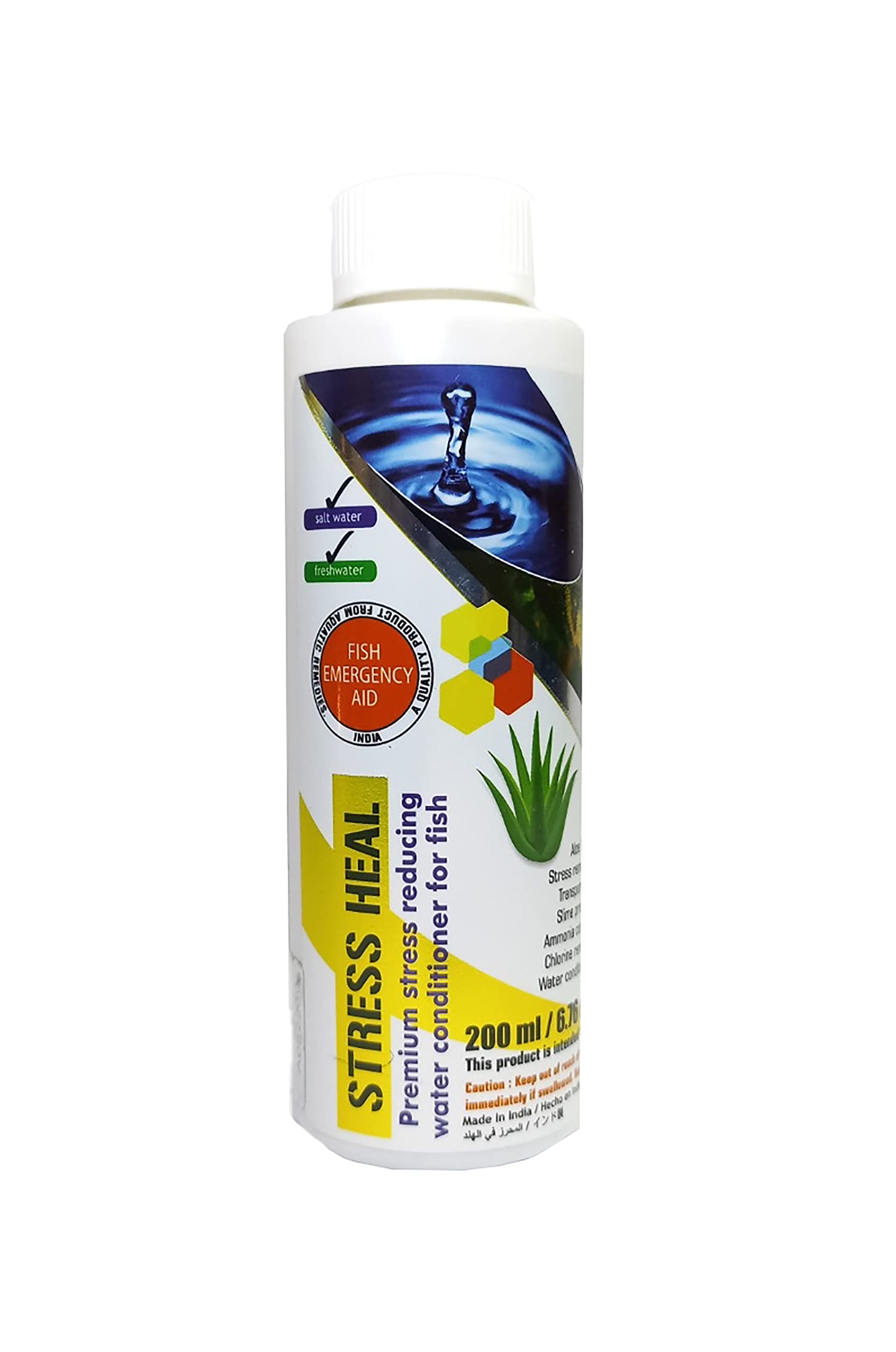 Auqatic Remedies Stress heal 200 ml Premium Stress reducing Water Conditioner for Fish