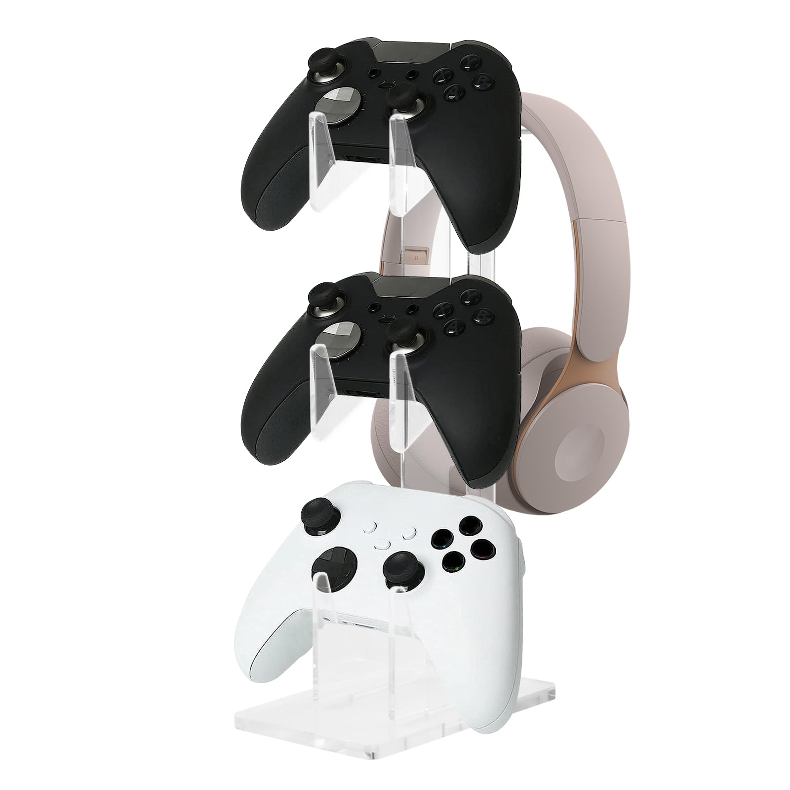 Catime Gaming Controller und Headset Ständer - 3 Ebenen Halterung für Gamepad und Kopfhörer - Display Stand aus Acryl