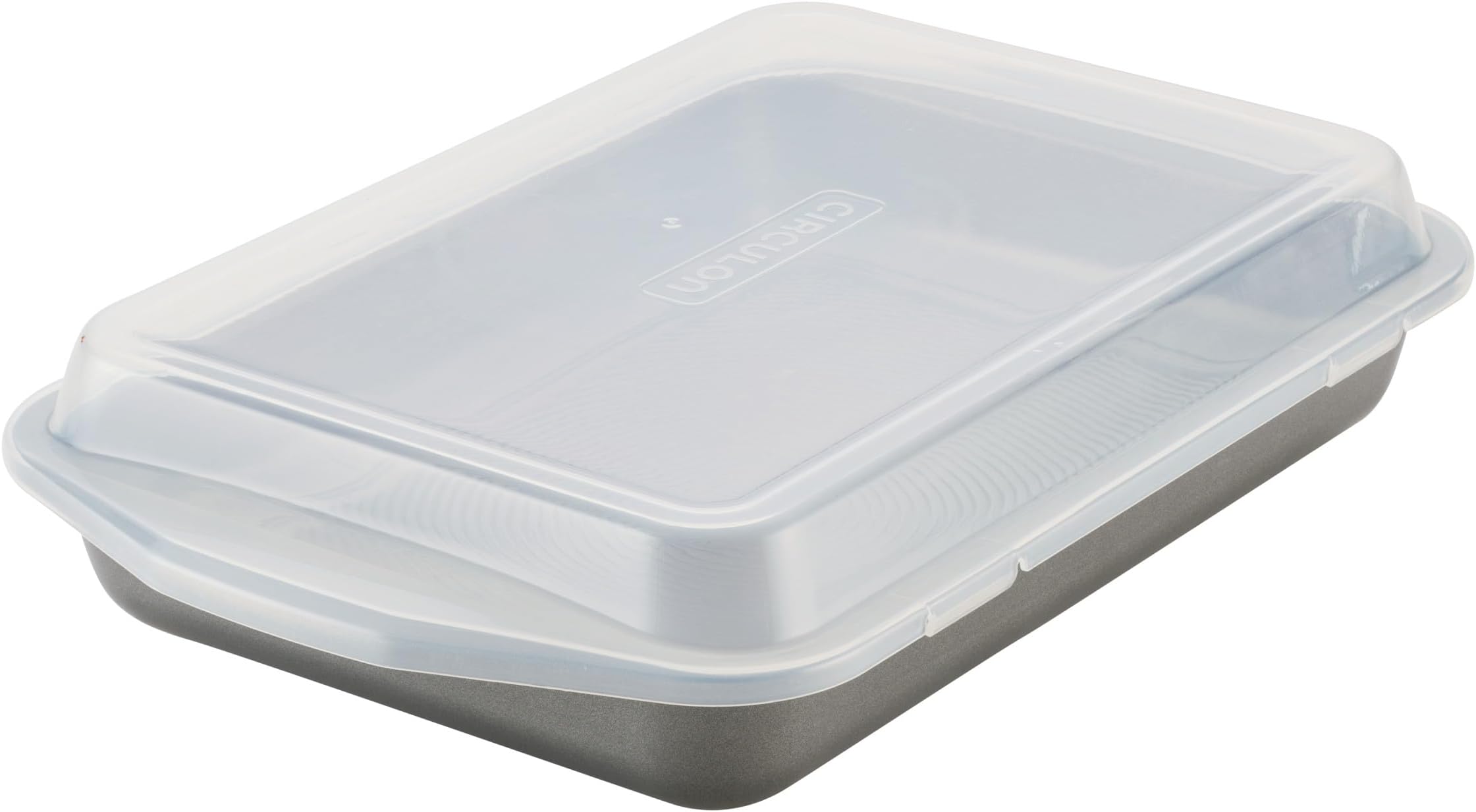 Circulon Total Nonstick Baking Pan With Lid/Nonstick Cake Pan With Lid, Rectangle - 9 Inch x 13 Inch, Gray