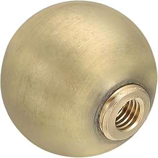 PATIKIL 25mm Ball Lamp Finials Caps Knob, 1 Set Solid Lamp Shade Top Decoration Screw Cap Nuts with Brass Reducing Adapter for Table Lamps Floor Lamps, Bronze