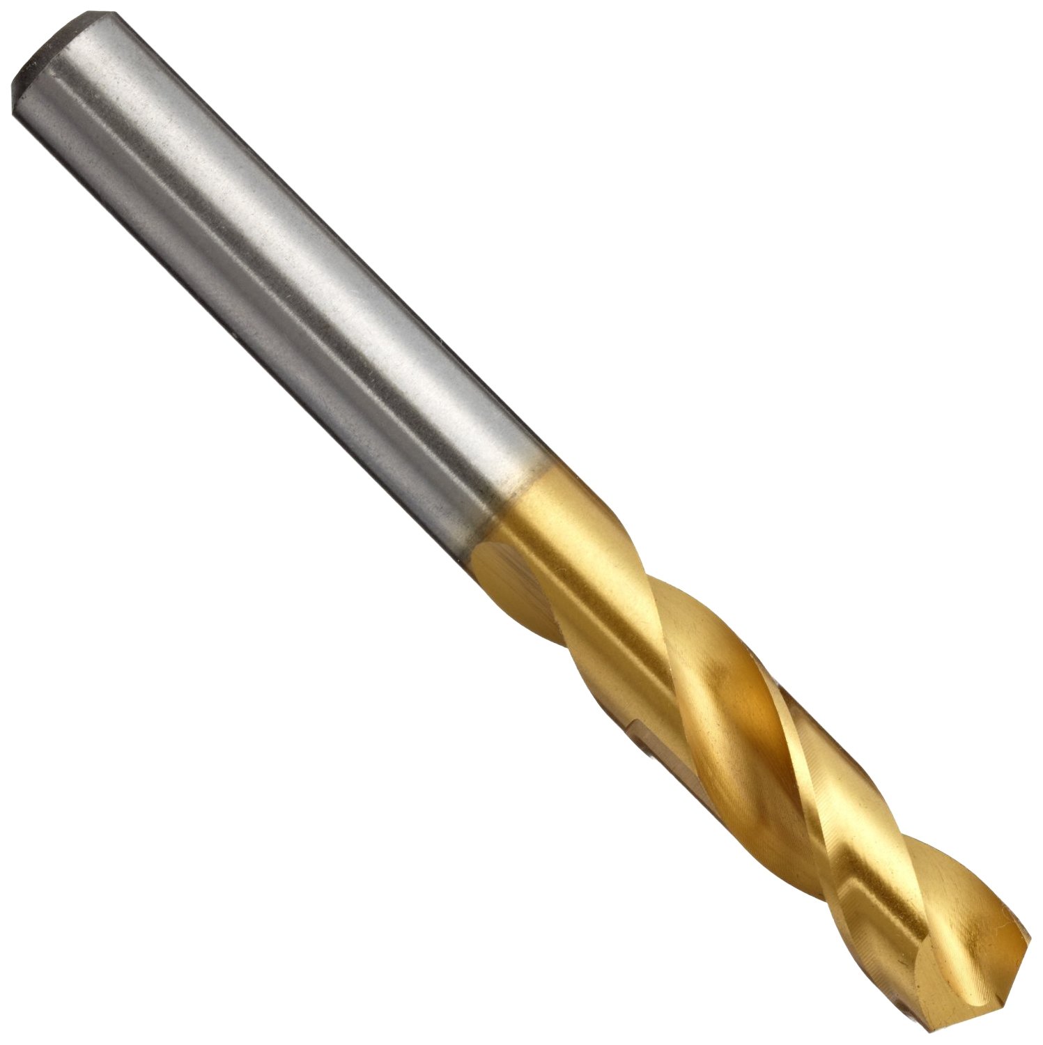 YG-1 D4107 High Speed Steel Stub Screw Machine Drill Bit, TiN Finish, Straight Shank, Slow Spiral, 135 Degree, 5.1mm Diameter x 62mm Length (Pack of 5)