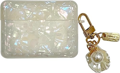 Funda con patrón blanco brillante especial de alta calidad para AirPods de 3 generación 2021 con funda colgante para mujeres, niñas, hombres y niños