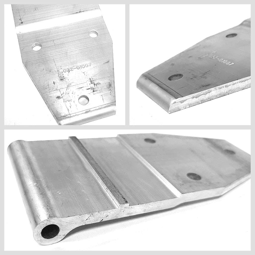 Aurora Aluminum Metallic Mill Great Dane Style 3-Hole 3-7/8" x 8-1/4" Door Hinge Semi Commercial Truck Trailer