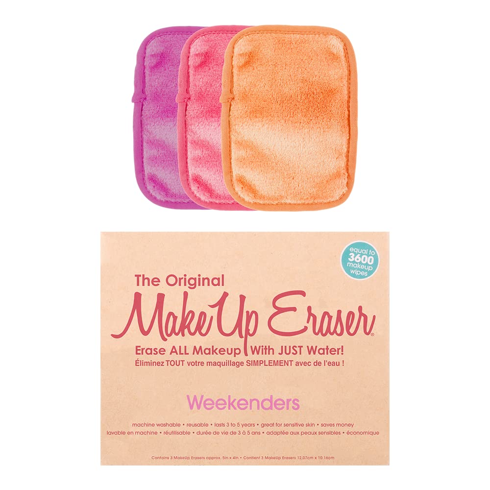 MakeUp Eraser 3-Day Set, Erase All Makeup With Just Water, Including Waterproof Mascara, Eyeliner, Foundation, Lipstick an...