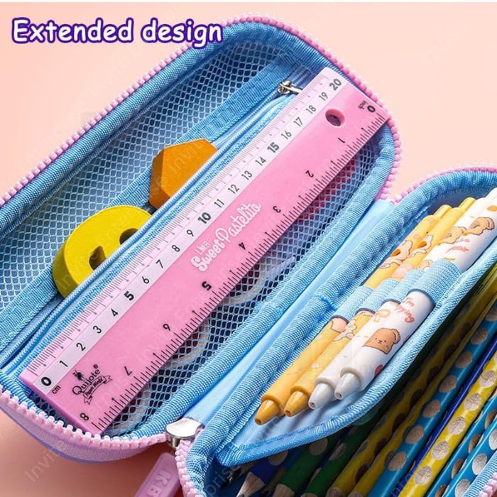 Image of Invite Enterprise Cartoon Theme 3D EVA Pencil Case - Multipurpose Zipper Pouch for Kids, Girls - Pen and Pencil Bag for School, Stationery Storage Box (Dear Small)