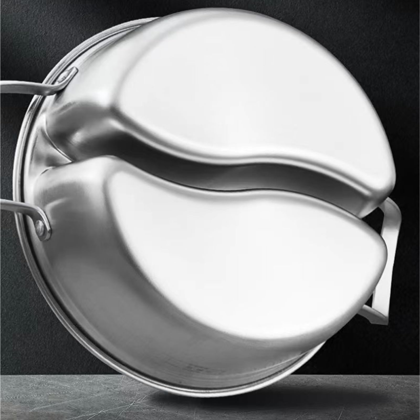 Hotpot per cucinare Shabu Pot Pentola calda in acciaio inox con divisore senza saldature pentola per piano cottura a induzione, fornello a gas Pentola da cucina