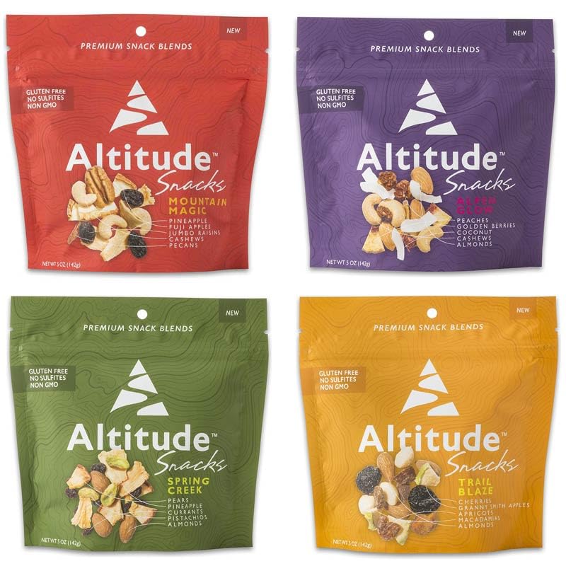 Altitude Snacks Variedad Paquete de 8  Mezcla de frutas y frutos secos premium  Snacks saludables para tu próxima aventura  Ocho bolsas de 5 oz