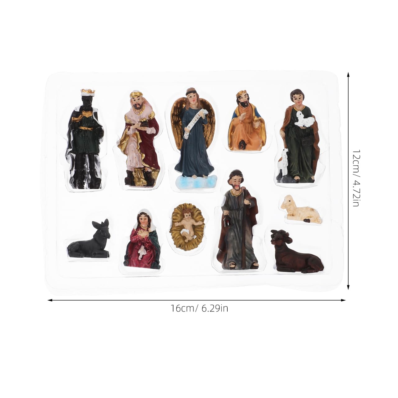 Krippen Figur Set Heiligen Familie Krippen Figur Christus Geburt von Jesus Statue Set Szene für Hause Dekoration Weihnachten Religiöse 11Pcs