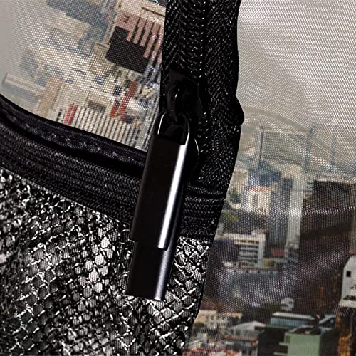 Mochila para niños y niñas de 12 pulgadas con diseño urbano de edificios 4