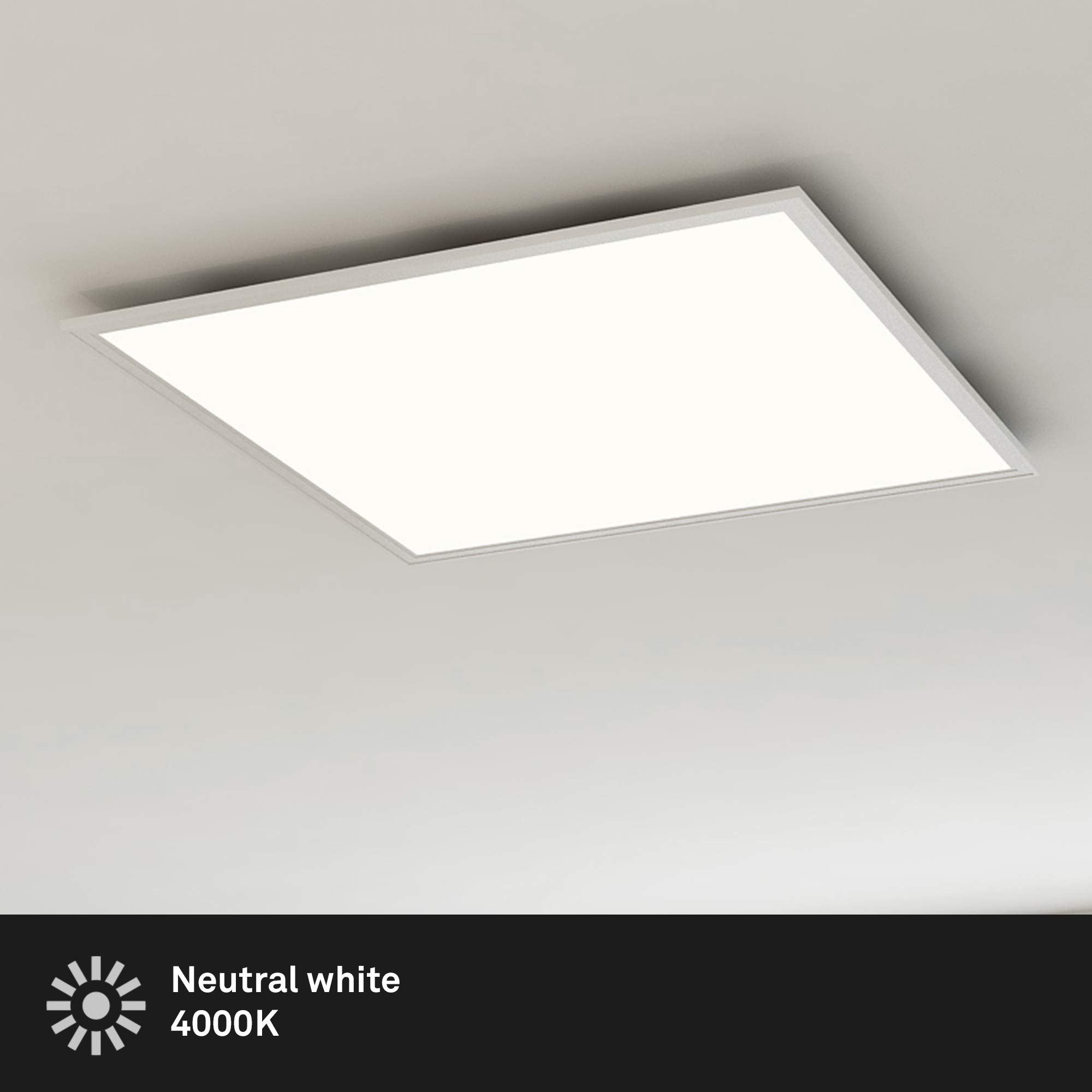 Briloner Plafoniera LED A Doppio Anello, 18W 2200 Lumen, Bianco Neutro 4000K, Design Moderno Nero E Bianco, Ø38cm