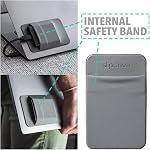 Slipdrive - Portable Hard Drive Sleeve for Laptop - SSD Solid State Drive - Reusable Adhesive - 5” x 3.2” Stick on External Hard Drive Carrying Case - Travel Pocket Pouch (Small, Gray)