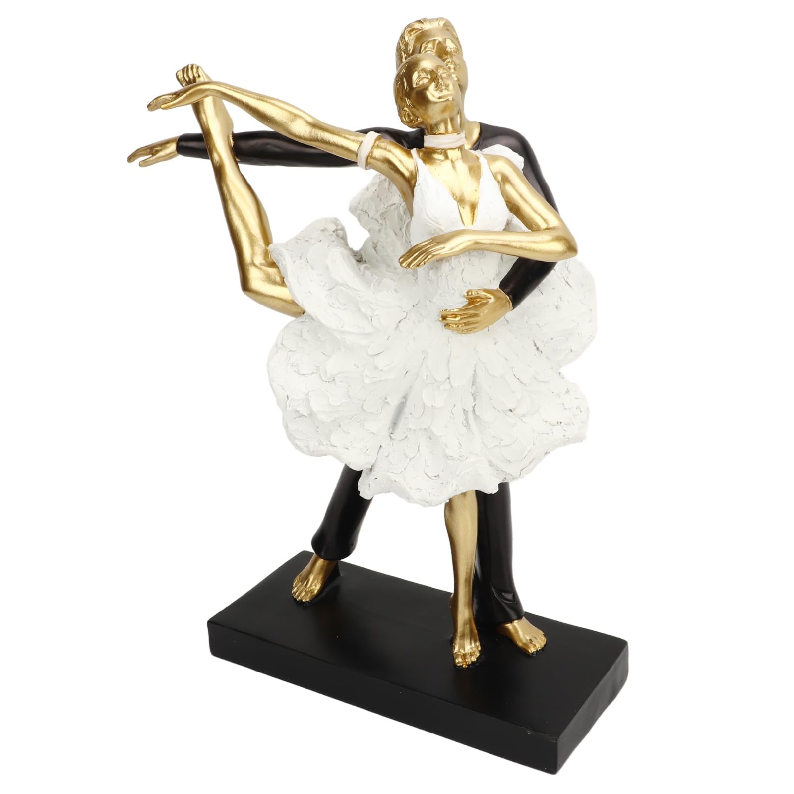 Jenngaoo Statua Coppia Danzante in Resina, Centrotavola Decorazione per Libreria e Soggiorno, Scultura Moderna Regalo Anniversario Matrimonio, Design Minimalista Astratto