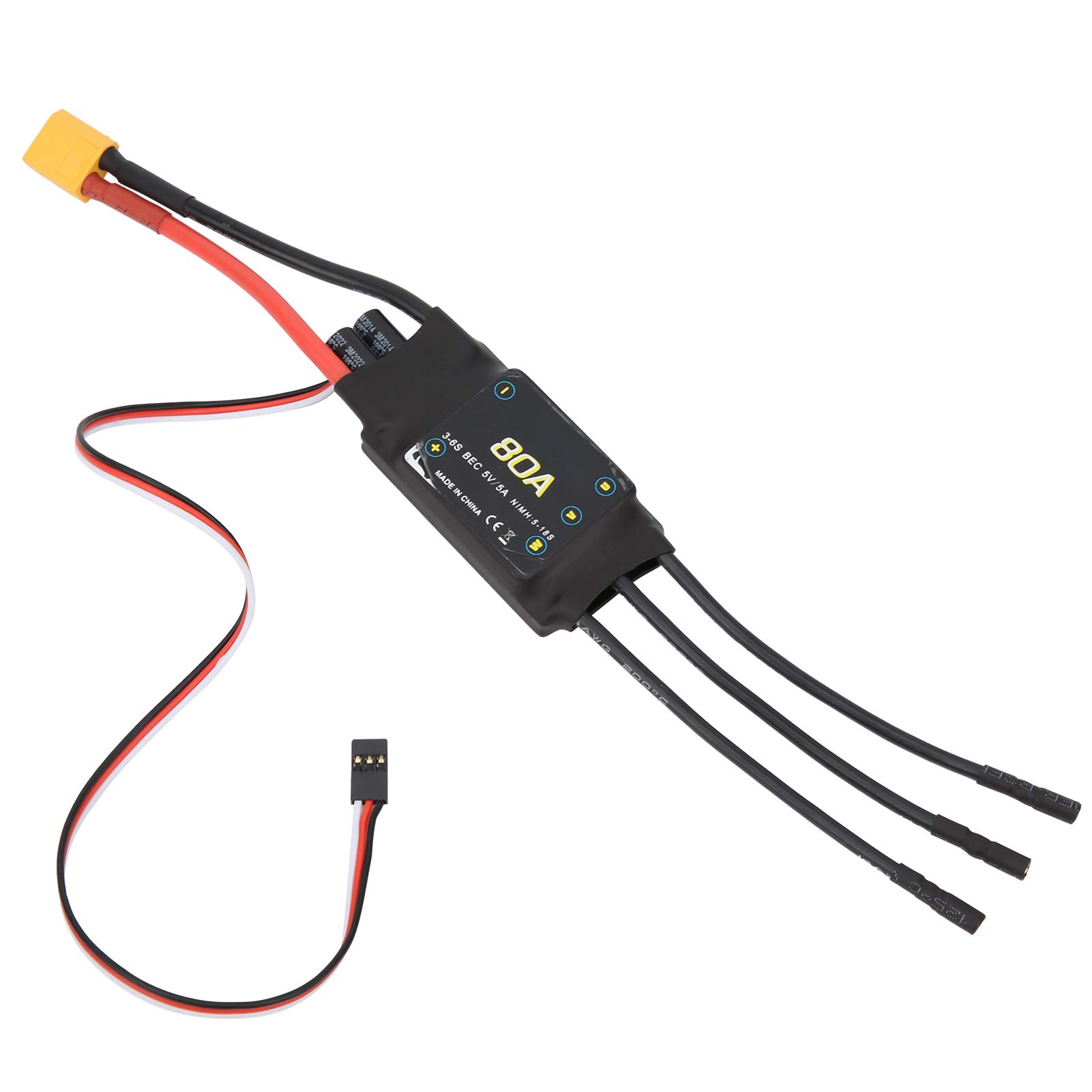 80A Brushless ESC Speed Controller with Adjustable BEC for RC Drone and