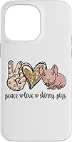 Vista 21 de Womens Girls Cute Funny Peace Love Hairless Guinea Pig Lover Case for iPhone 16