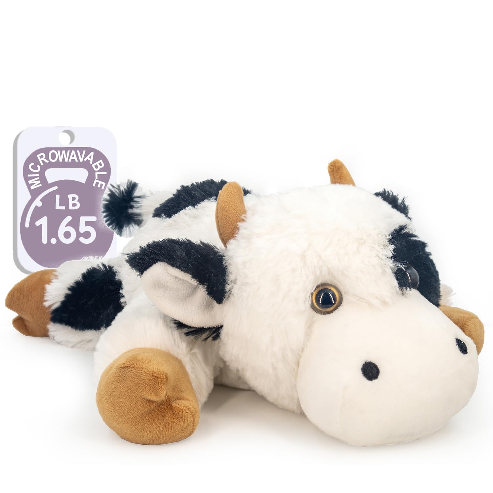 Marysun Microwavable Highland Cow Stuffed Animal - Weighted Stuffed Animal Plush, Heating Pad for Period Cramps, Cozy Gift for Girls|Women|Kids|Elderly People — view 9