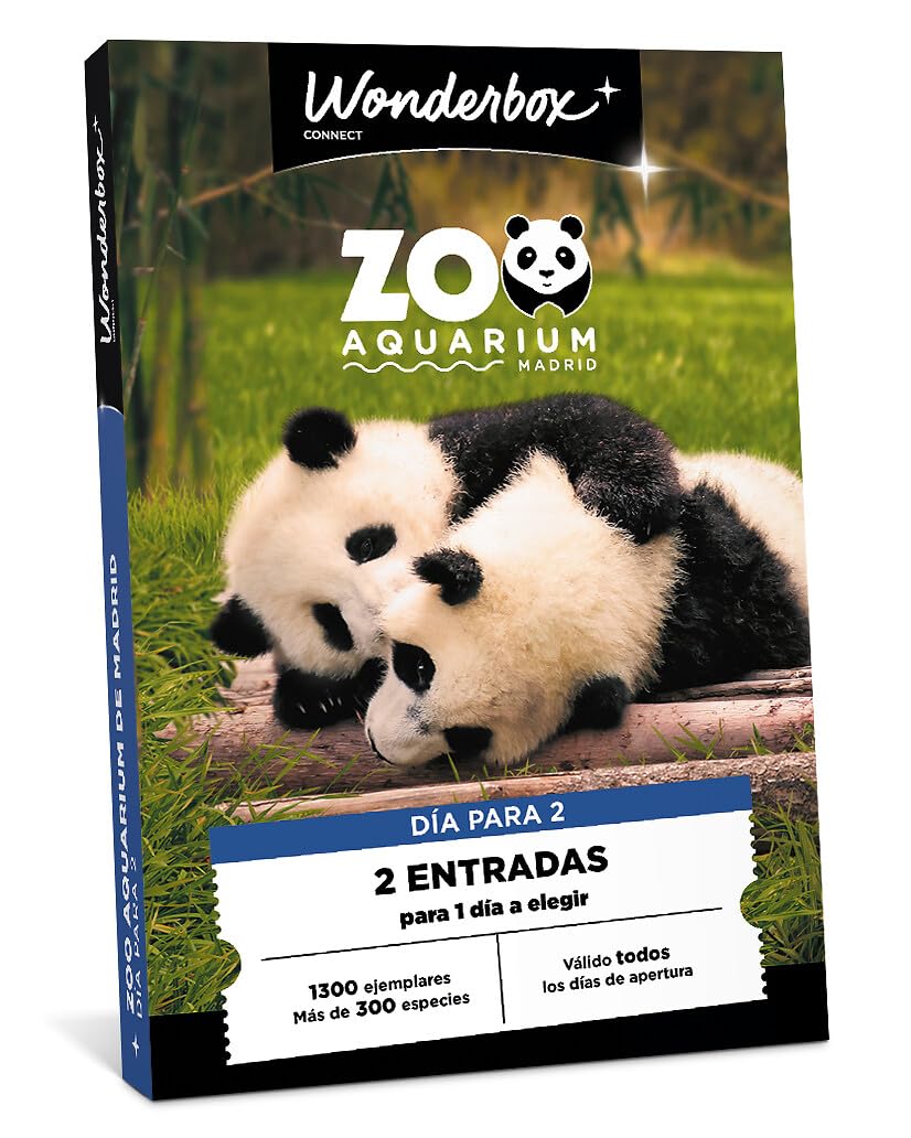 WONDERBOX Connect - Caja Regalo - Zoo Aquarium 2p - para 2 pers. | 2 entradas para 1 día - Válido todos los días de apertura - Válido durante 27 meses