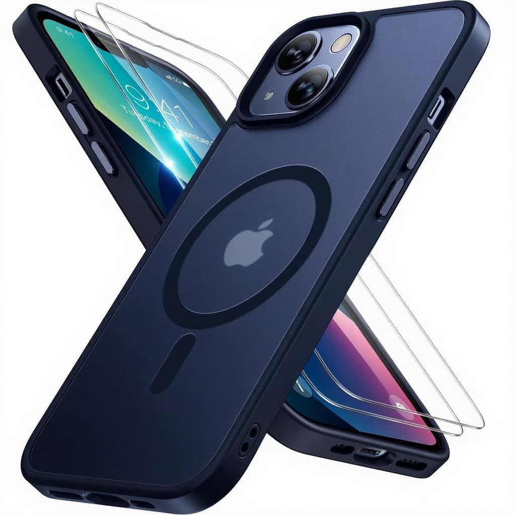 Miracase Magnetisch für iPhone All Series Hülle mit Magsafe [TOP Militärschutz & Magnetkraft] Stoßfest Kratzfest mit Samtiger Haptik Extrem Langlebig Handyhülle für iPhone