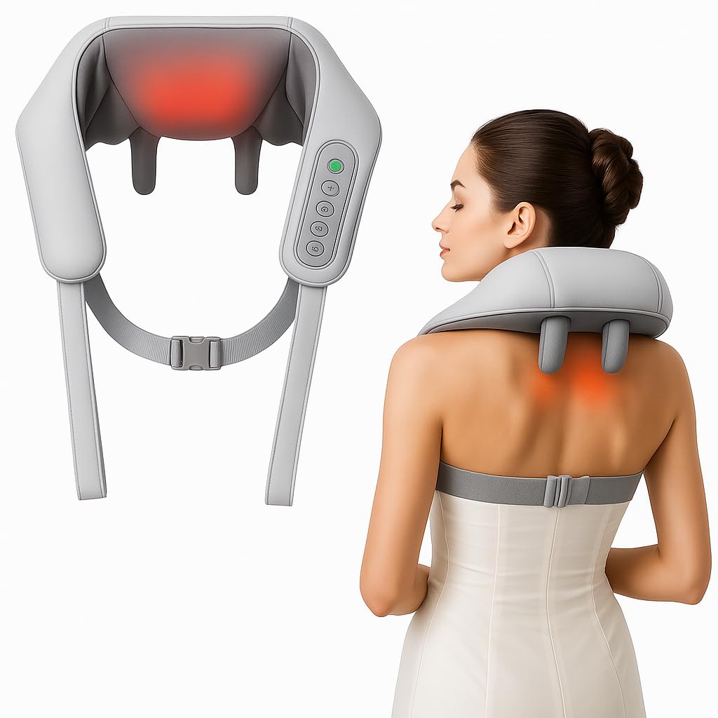 Casacwin neck and back massage with summer, deep tissue for reports Cordless Electric Body Massage, Adjustable Strap, Type-C Charging, Silent Design Casacwin neck and back massage with summer, deep tissue for reports Cordless Electric Body Massage, Adjustable Strap, Type-C Charging, Silent Design