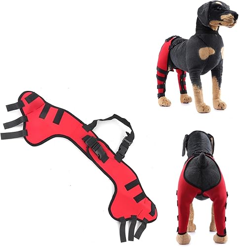 Miniatura 5 de Zerodis Rodillera canina de apoyo adicional para la articulación de la pierna trasera canina para protección de recuperación y prevención de